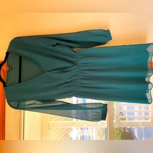 Green wedding guest dress